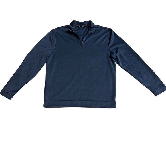 Axist Mens Blue Quarter Zip Pullover Active Sports Sweatshirt Top Medium - Picture 1 of 3